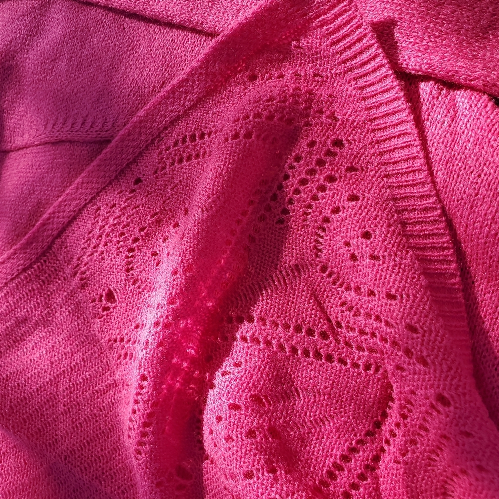 Collection's E.T.C. Pink Women's Open Sweater (Size XL) - Picture 7 of 11